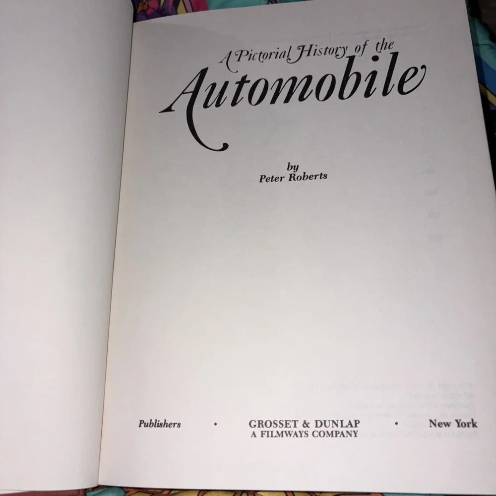 The Pictorial History of the Automobile by Peter Roberts‎ (HC/DJ)